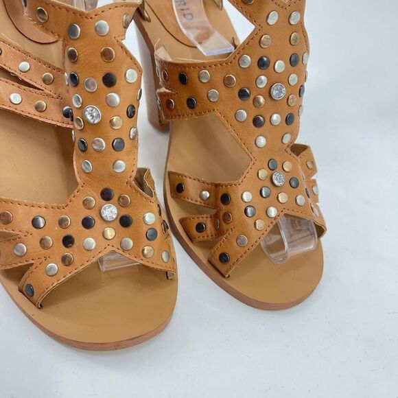 Torrid Womens Heels Strappy Sandals Metal Embellishment Brown Camel Size 8 - Picture 5 of 15